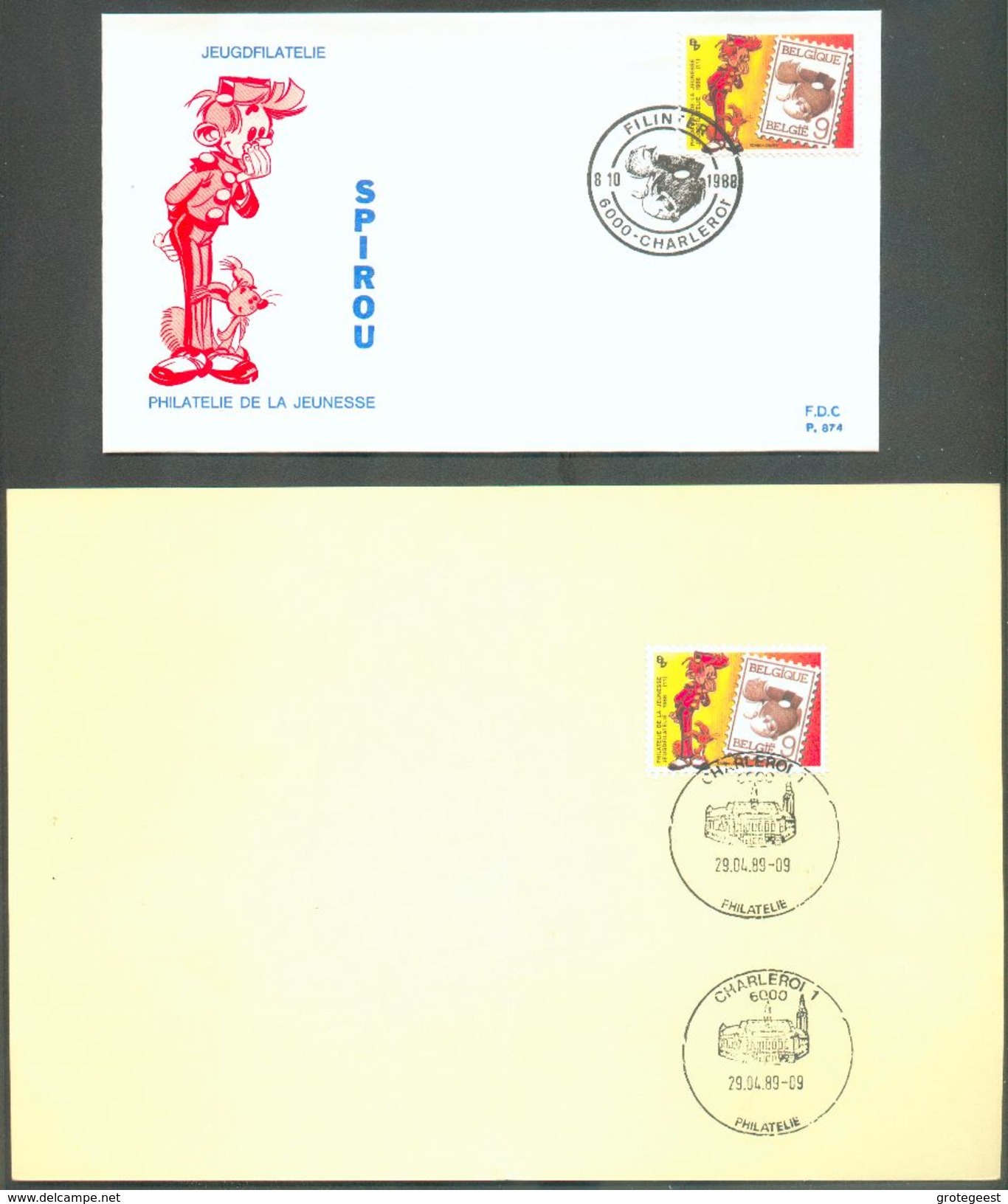 BANDE DESSINEE SPIROU - Belgium Philatélie De La Jeunesse - 2 Carte Ou Enveloppe Dotn 1 FDC - 12218 - Non Classés