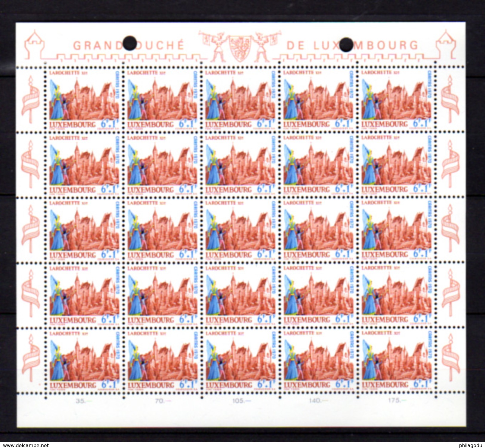 1970,  œuvres Sociales, 764 / 769**en Feuilles De 25, Cote 75 €, - Ganze Bögen