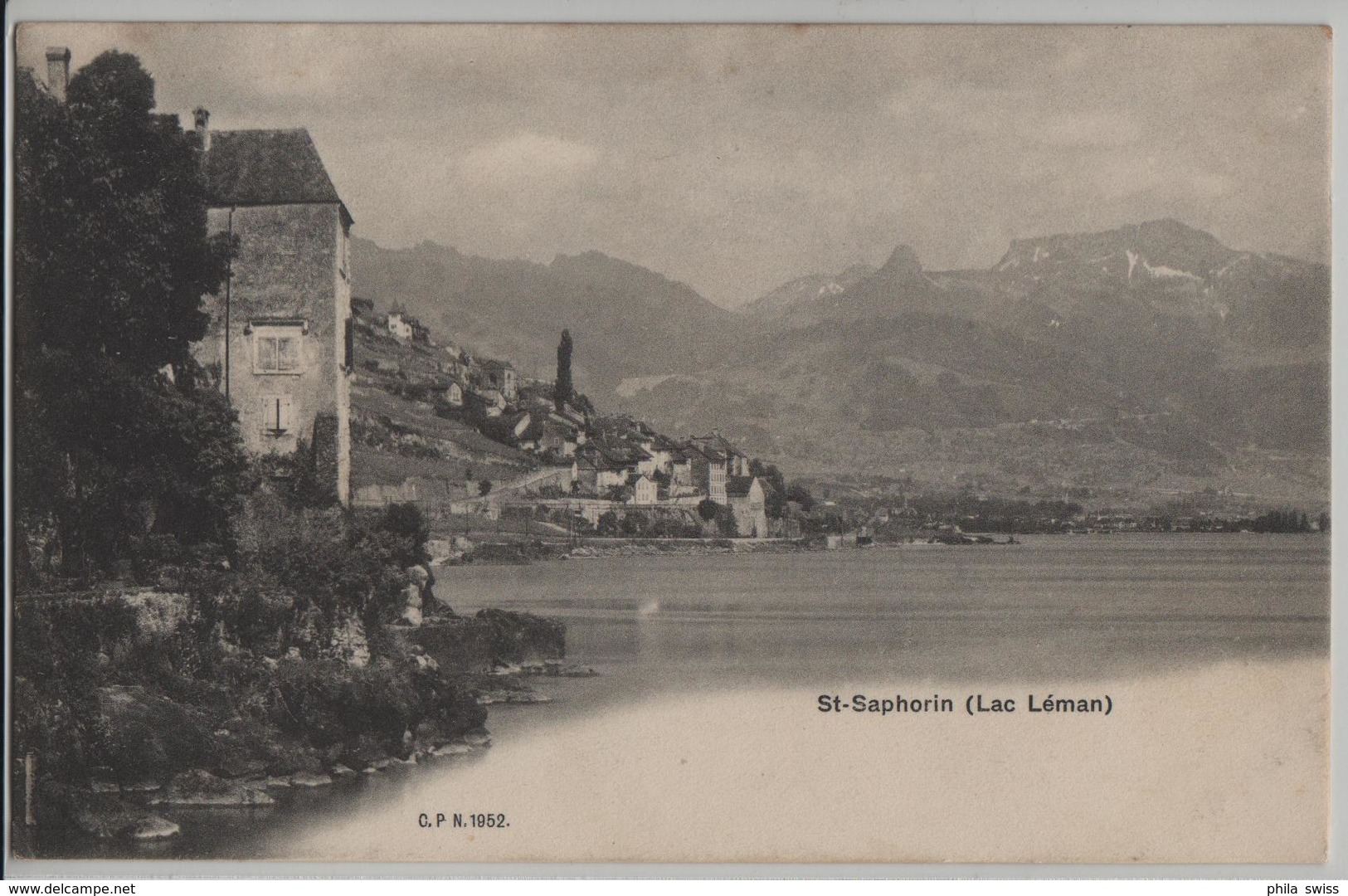 St. Saphorin (Lac Leman) Vue Generale - Phototypie - Saint-Saphorin