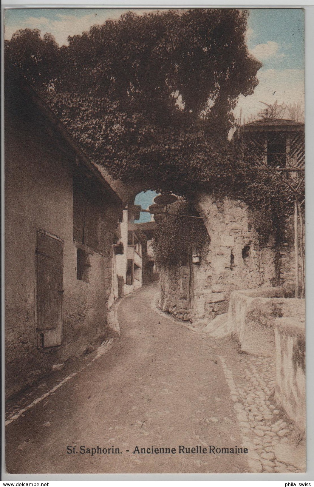 St. Saphorin - Ancienne Ruelle Romaine - Photo: R.E. CHapallaz - Saint-Saphorin