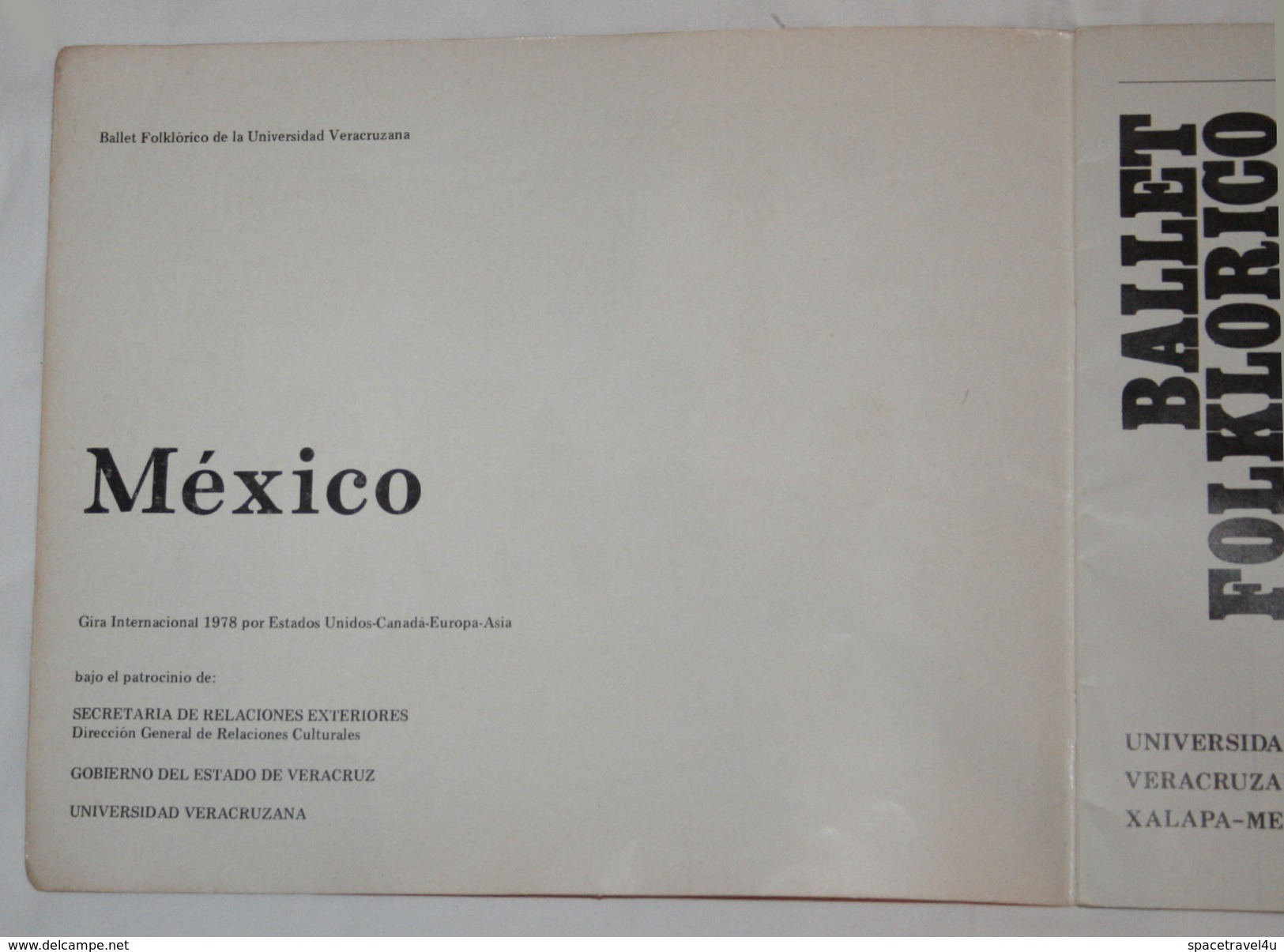 BALLET FOLKLORICO UNIVERSIDAD XALABA MEXICO 1978 - Vintage Ballet BOOKLET Original AUTOGRAPHS 25.1 X 21.2 Cm (VF-23-01) - Teatro