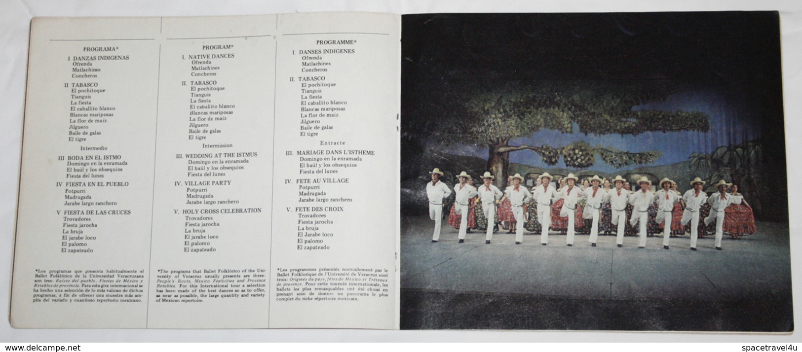 BALLET FOLKLORICO UNIVERSIDAD XALABA MEXICO 1978 - Vintage Ballet BOOKLET Original AUTOGRAPHS 25.1 x 21.2 cm (VF-23-01)
