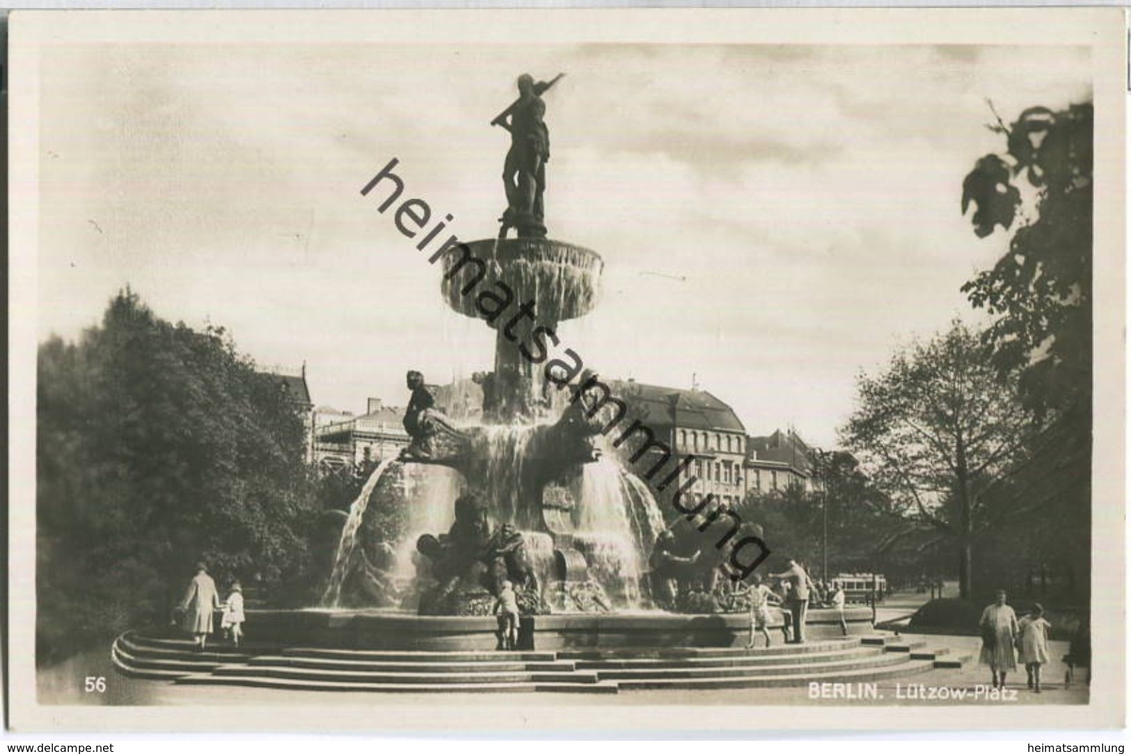 Berlin - Lützow-Platz - Herkules-Brunnen - Foto-Ansichtskarte 30er Jahre - Verlag J. Conrad Junga Berlin - Dierentuin