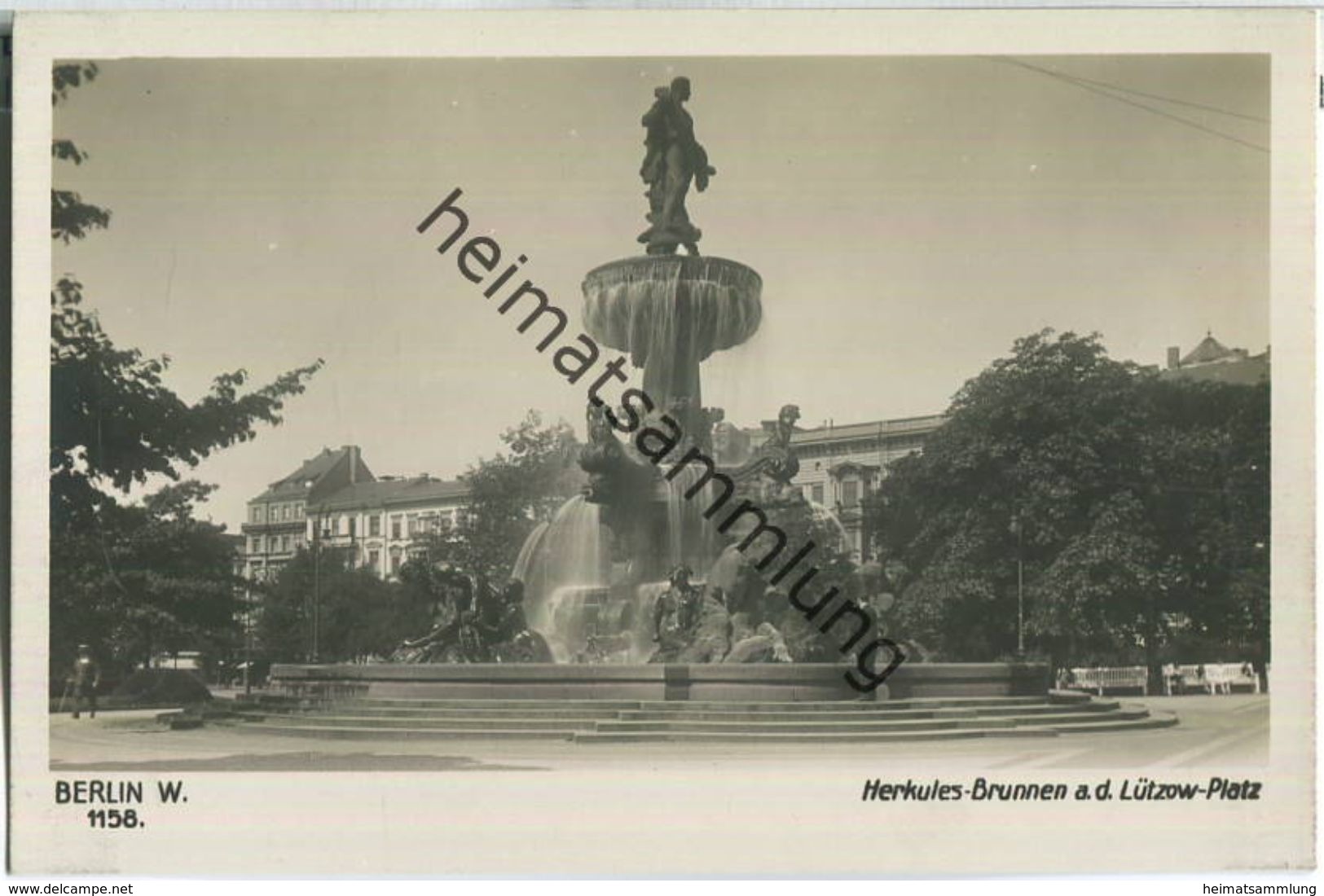 Berlin - Lützow-Platz - Herkules-Brunnen - Foto-Ansichtskarte 30er Jahre - Verlag Ludwig Walter Berlin - Tiergarten