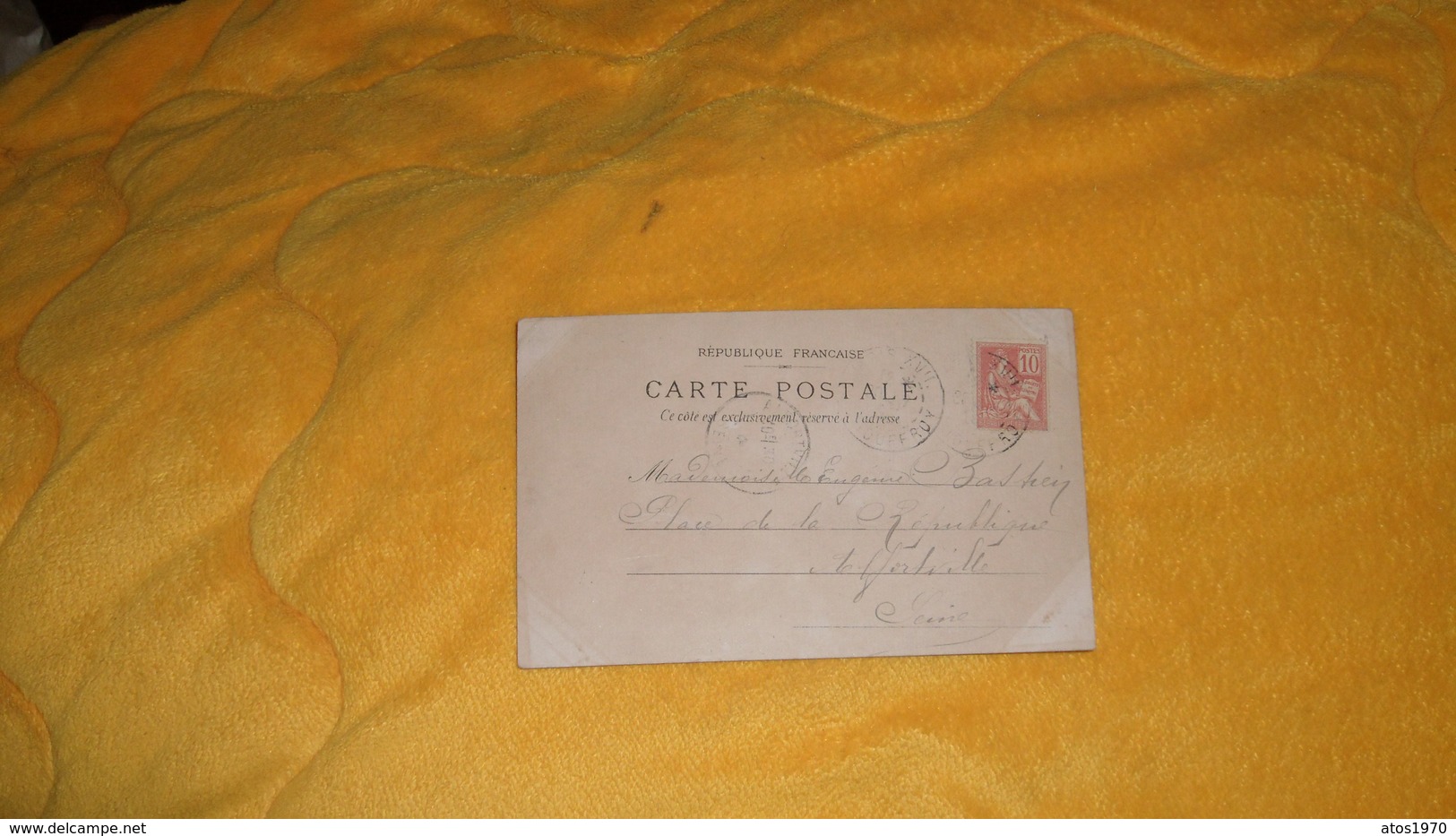 CARTE POSTALE ANCIENNE CIRCULEE DE 1902. / SCENE . / COUCOU ! FEMME ENFANT. / CACHETS + TIMBRE - Femmes