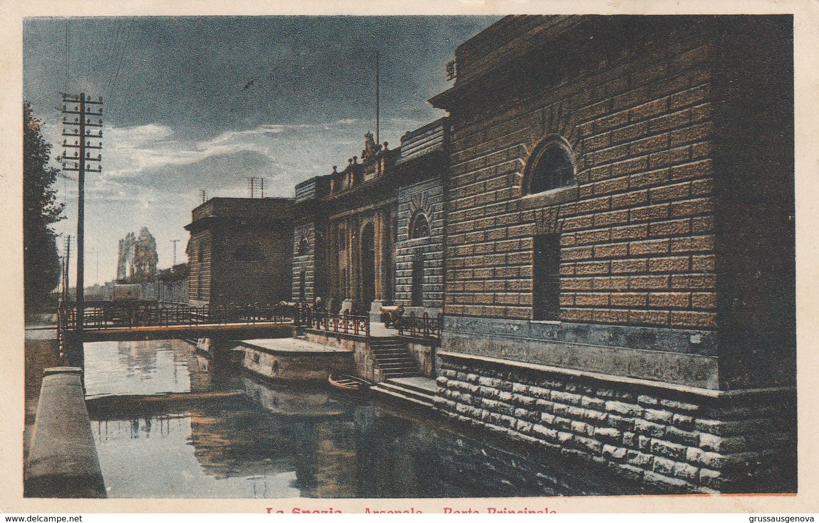 13659) LA SPEZIA ARSENALE PORTA PRINCIPALE VIAGGIATA 1922 - La Spezia