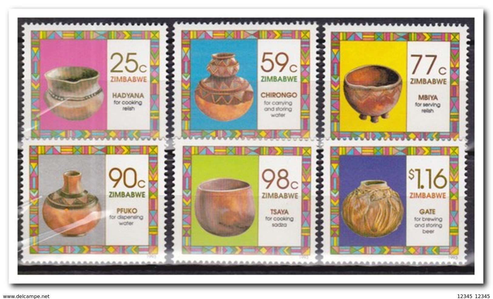 Zimbabwe 1993, Postfris MNH, Pots - Zimbabwe (1980-...)