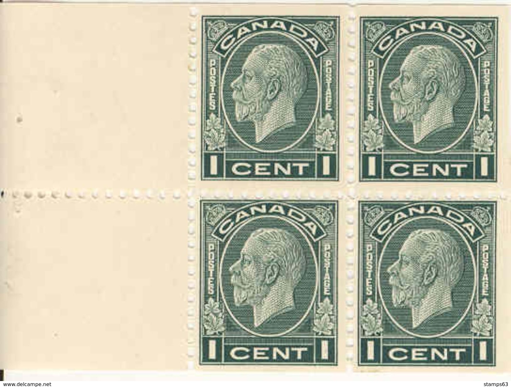 CANADA, 1933, Bookletpanes Of Booklet 22, 4x1c. Sc 195a - Booklets Pages