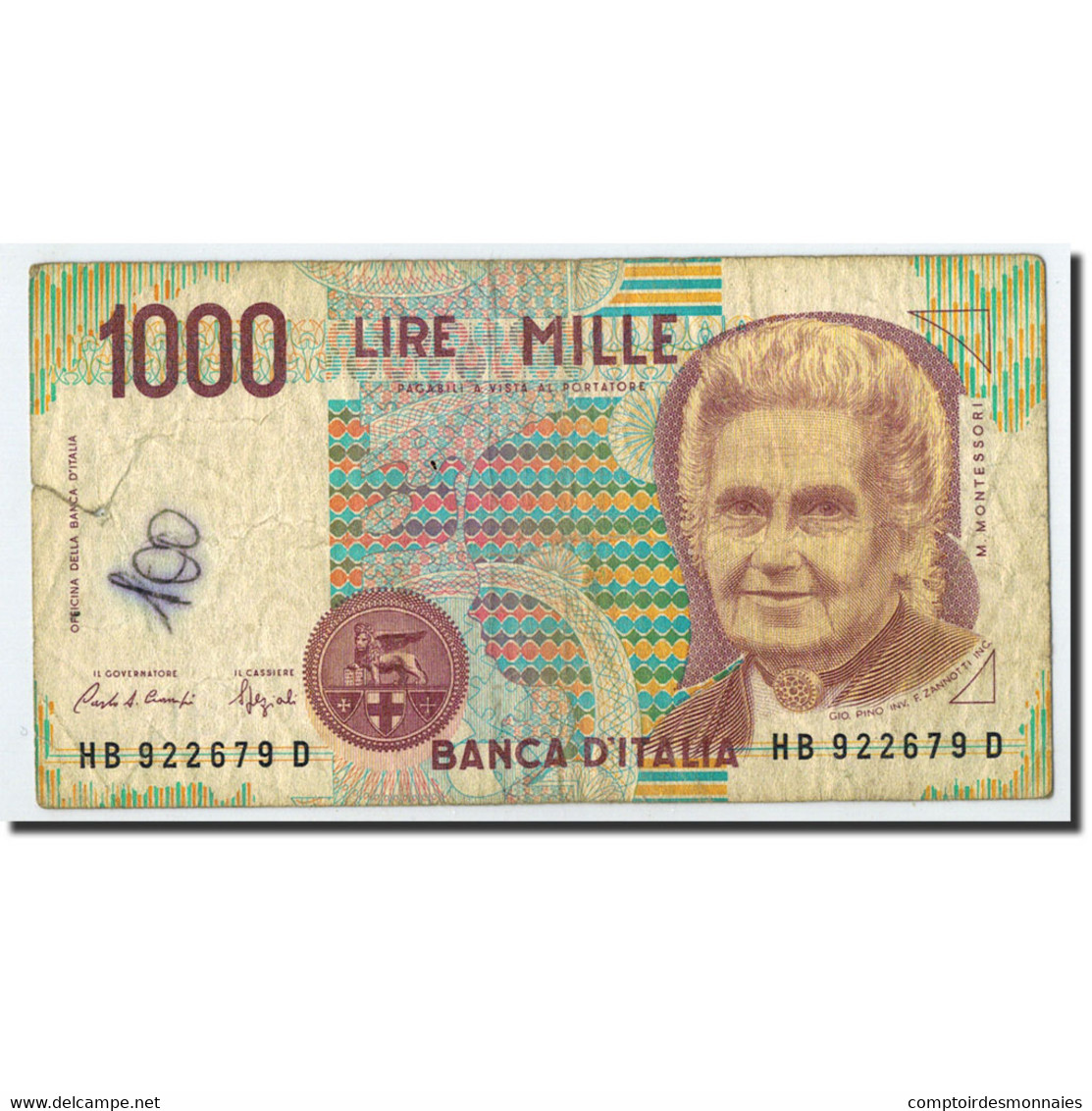 Billet, Italie, 1000 Lire, 1990, Undated 1990, KM:114a, B - 1000 Lire