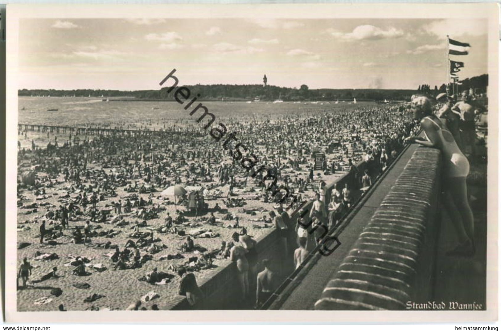 Berlin - Wannsee - Strandbad - Foto-Ansichtskarte 40er Jahre - Verlag Nettke Berlin - Wannsee