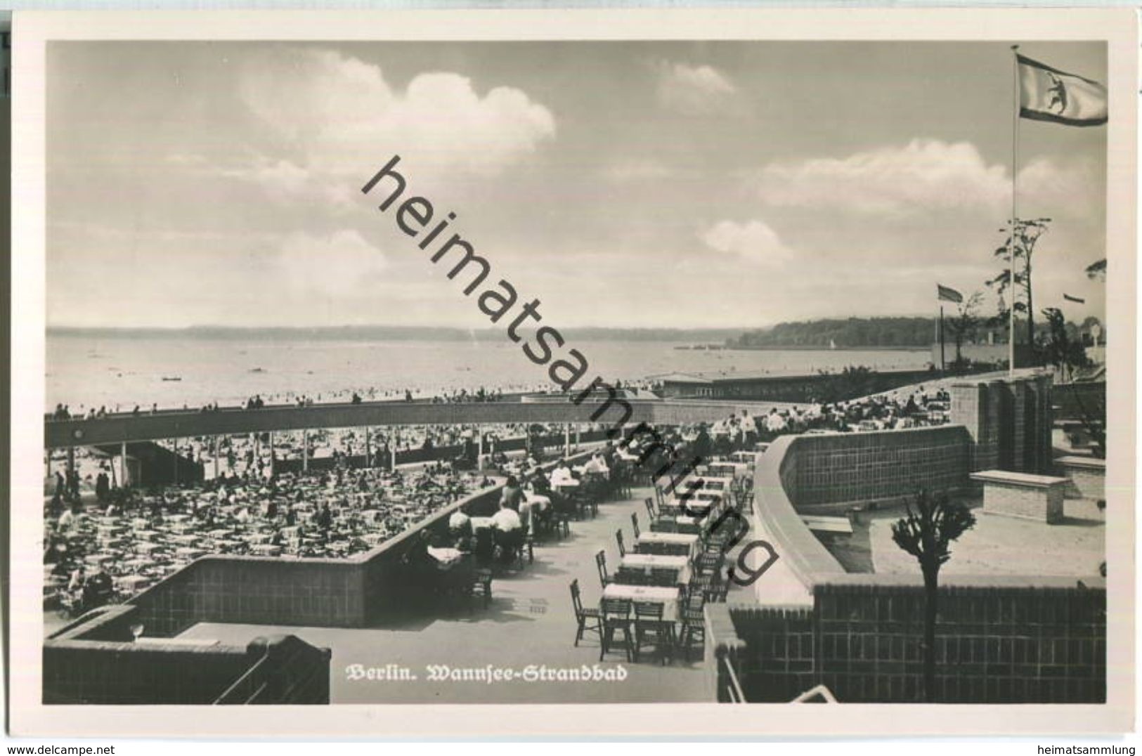 Berlin - Wannsee - Strandbad - Foto-Ansichtskarte 40er Jahre - Verlag Nettke Berlin - Wannsee