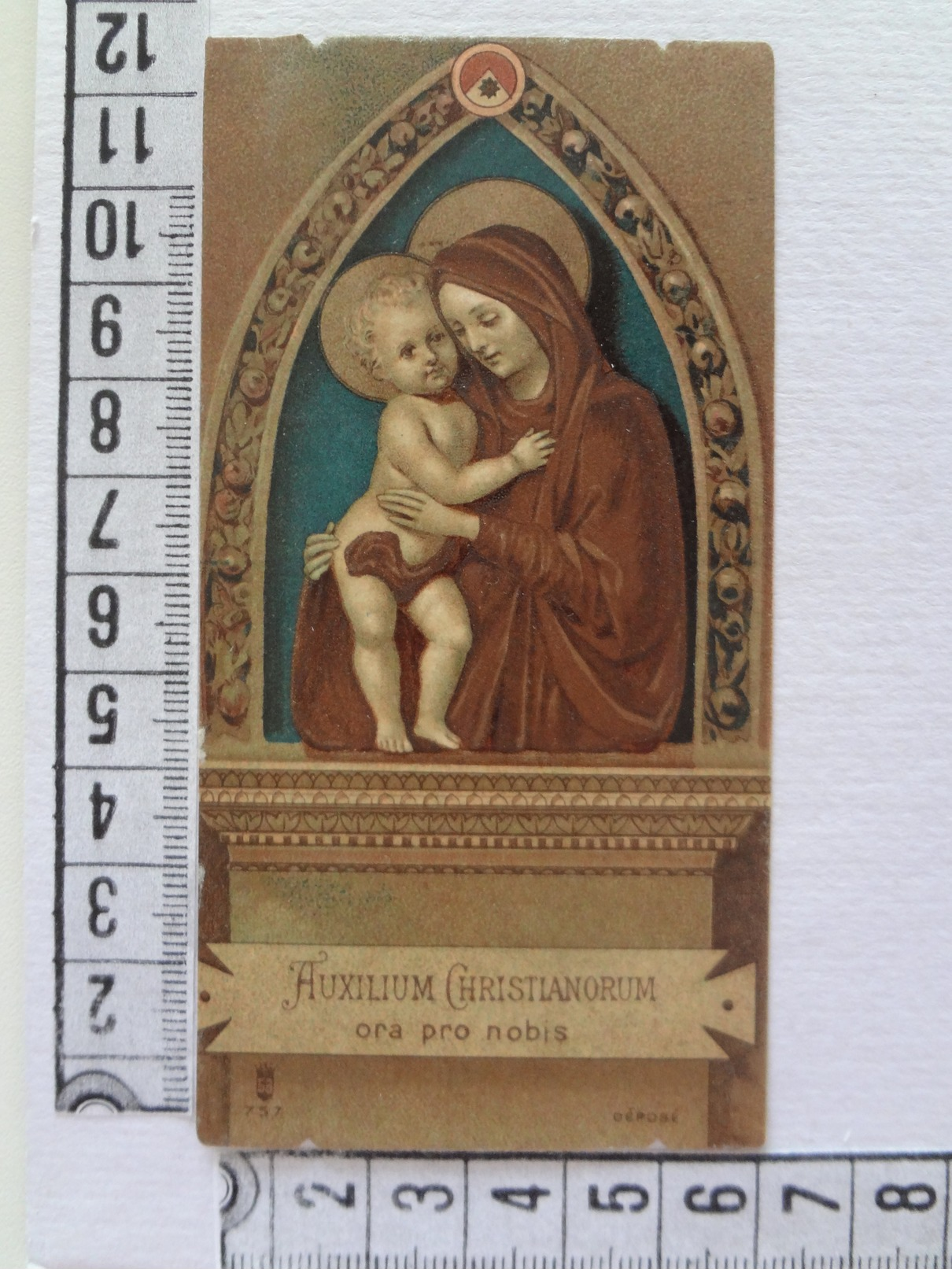 D778- Santino Depose 757 Auxilium Christianorum - Imágenes Religiosas
