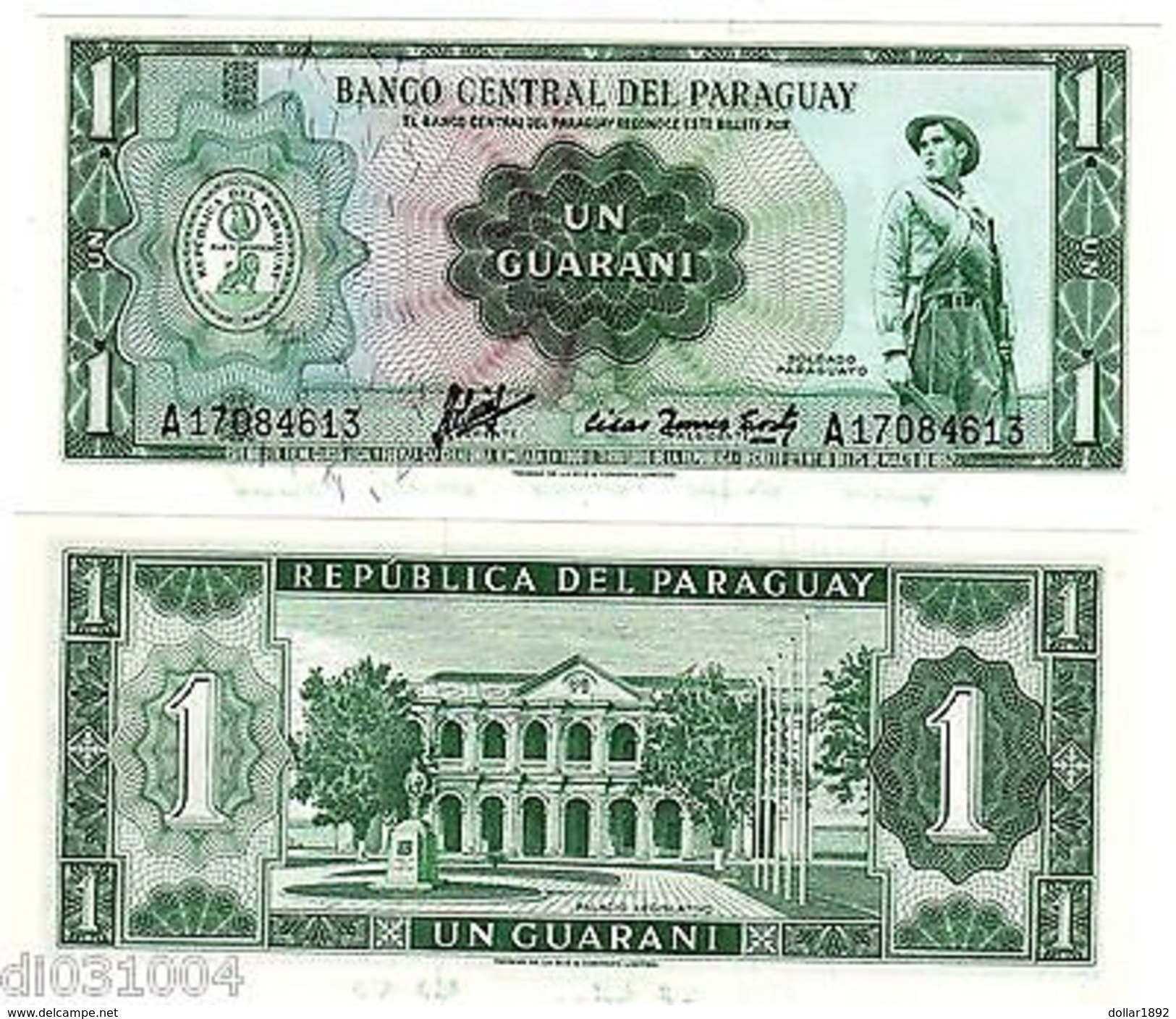 Paraguay Billet 1 Guarani  L.1952  P193  NEUF UNC - Andere - Amerika