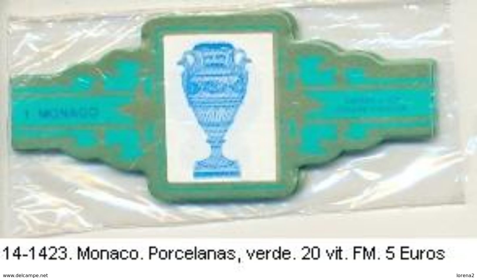 Vitolas Monaco, Porcelanas Verde. F.M. Ref. 14-1423 - Vitolas (Anillas De Puros)