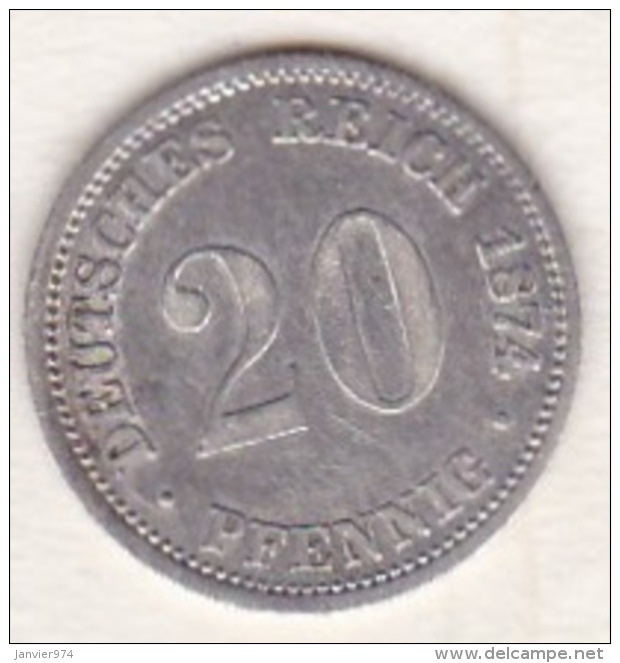 Empire. 20 Pfennig 1874 B (HANNOVER) , En Argent - 20 Pfennig