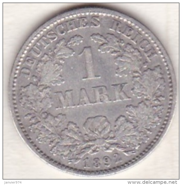 Empire. 1 Mark 1892  D (MUNICH)    , En Argent - 1 Mark