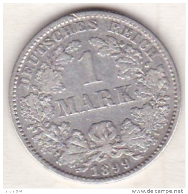 Empire. 1 Mark 1899 F (STUTGART)    , En Argent - 1 Mark