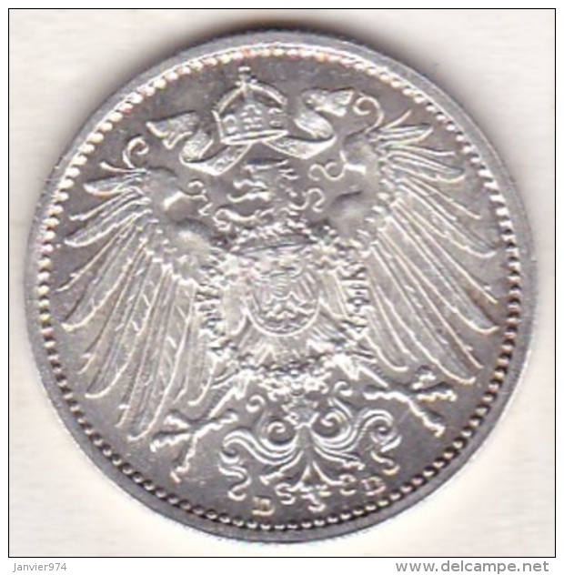 Empire. 1 Mark 1910 D (MUNICH)   , En Argent - 1 Mark