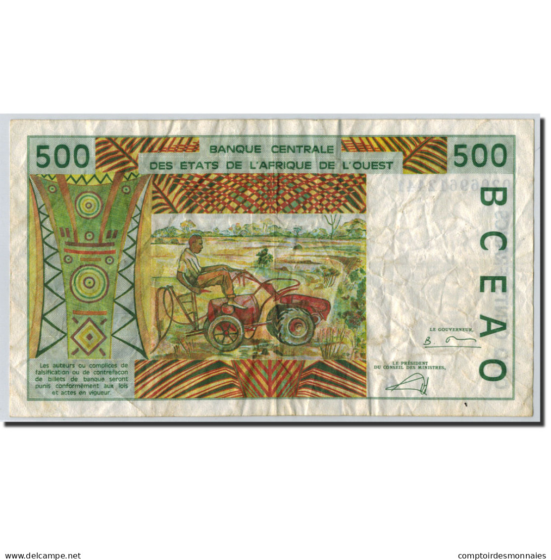 Billet, West African States, 500 Francs, Undated (2002), Undated (2002) - Westafrikanischer Staaten