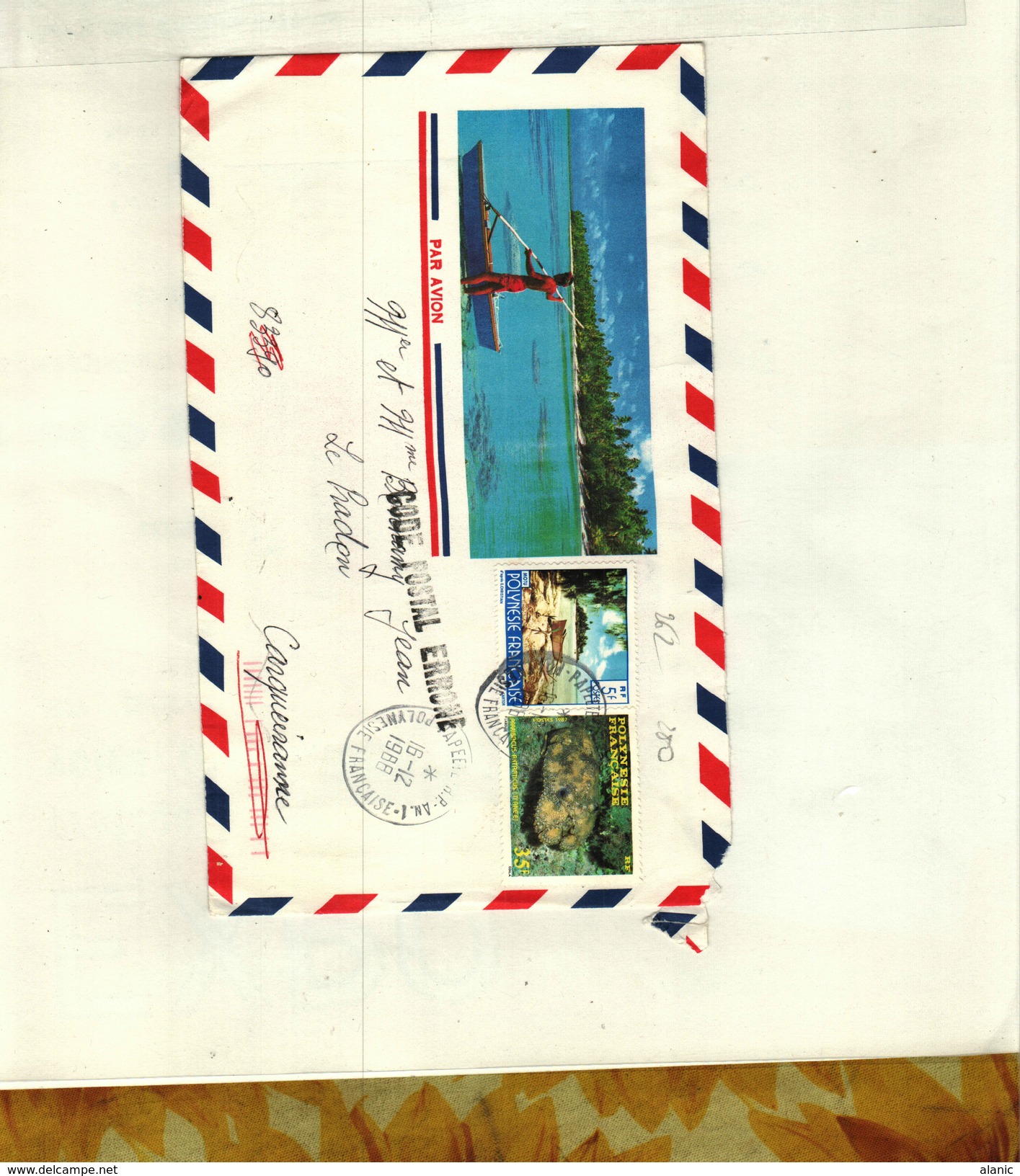 Polynésie Française  / Lettres & Documents-LOT DE 3 PLIS - - Storia Postale