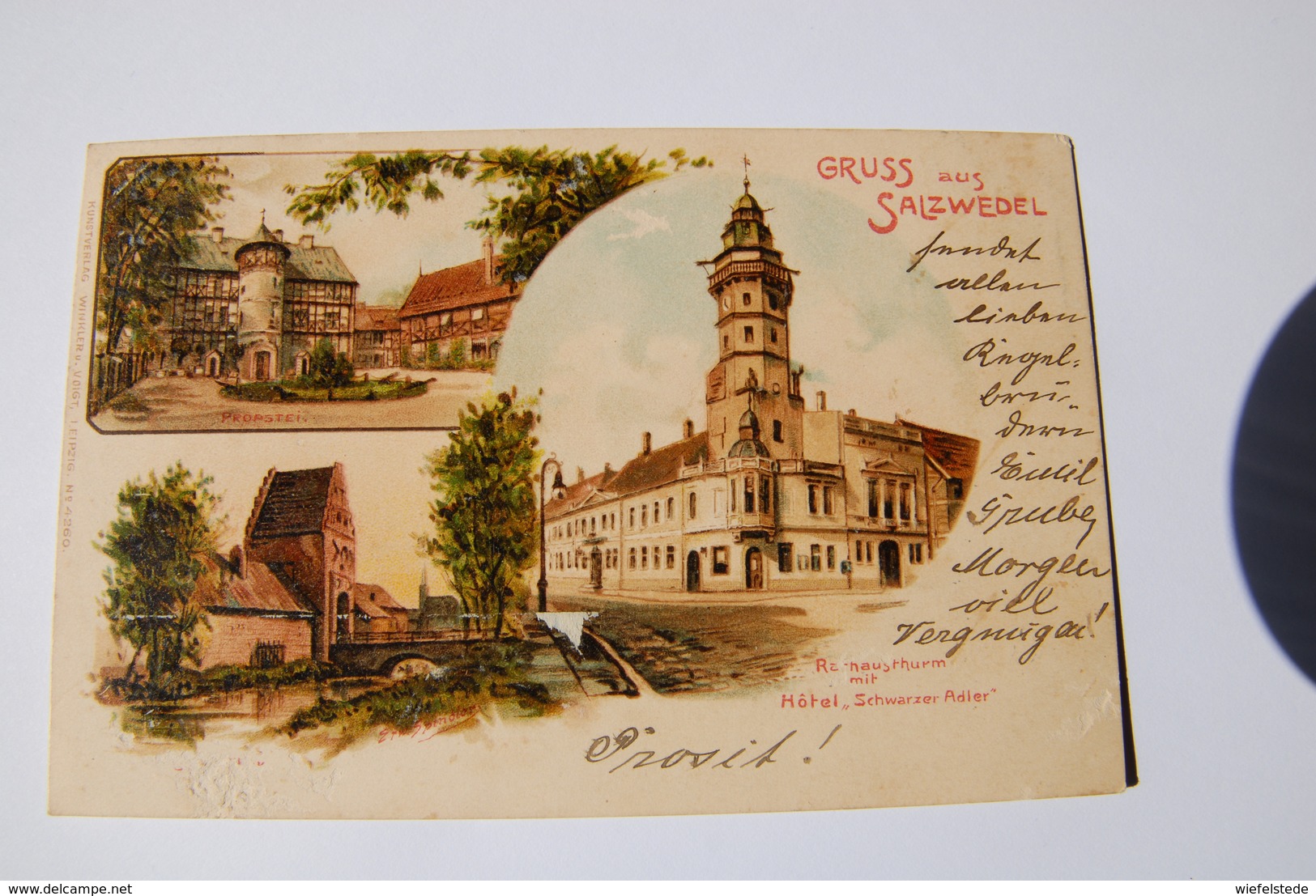 A802 - GERMANY DEUTSCHLAND - Gruß Aus Salzwedel 7.10.1902 Nach Oldenburg Kegelclub Ingeborg Dieks Restaurant - Salzwedel