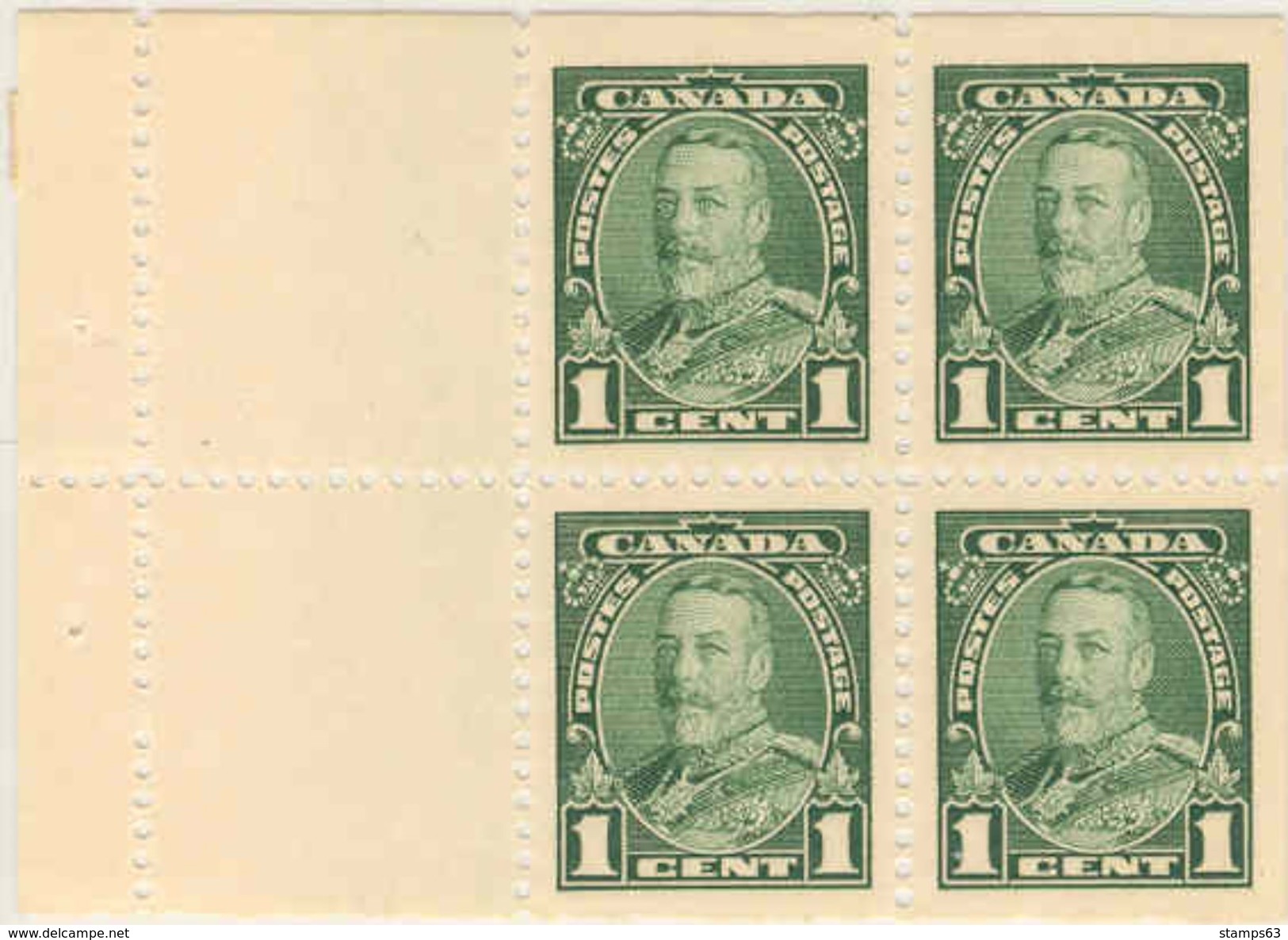 CANADA, 1935, All Bookletpanes Of  25a: 4x1c, 4x2c, 4x3c - Booklets Pages