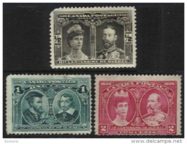 CANADA, Yv 85/87, Sc 96/98, (*) MNG, Ave, Cat. &euro; 40,00 - Neufs