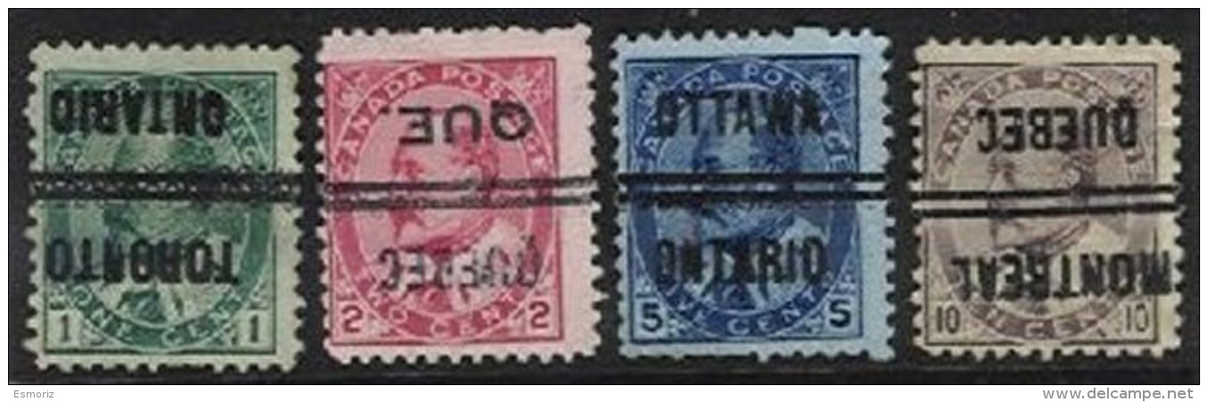 CANADA, Yv 78/80, 82, Used, F/VF, Cat. &euro; 15,00 - Vorausentwertungen