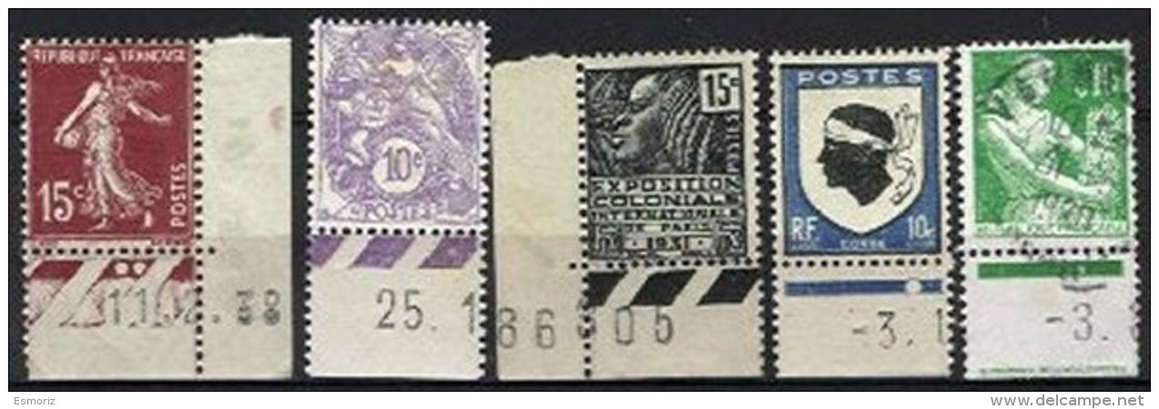 FRANCE, Coins Datés, Yv 189, Etc., */o M/U, F/VF - ....-1929