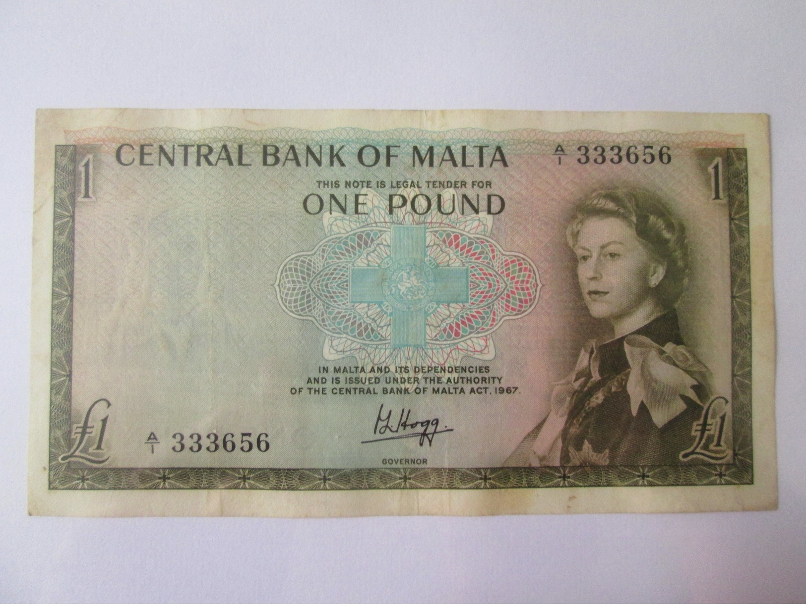 Malta 1 Pound 1967(1969) Banknote - Malta