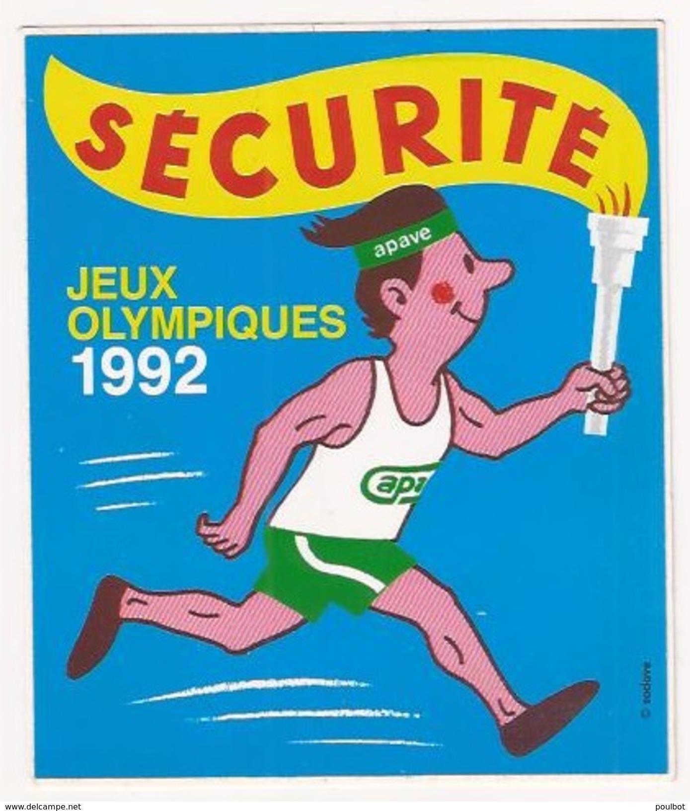 Autocollant Stickers   Sécurité Jeux Olympiques 1992 - Autocollants