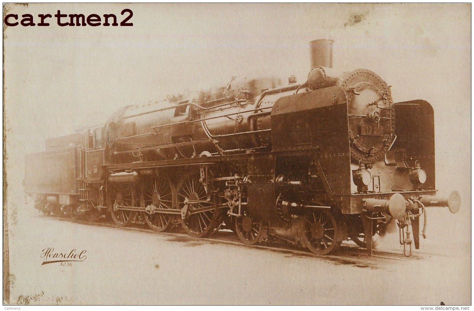 CARTE PHOTO : HENSCHEL CASSEL TRAIN LOCOMOTIVE ZUG BAHNHOF CHEMINS DE FER LOKOMOTIVE STATION ESTACION TRENO LOCOMOTORA - Trains