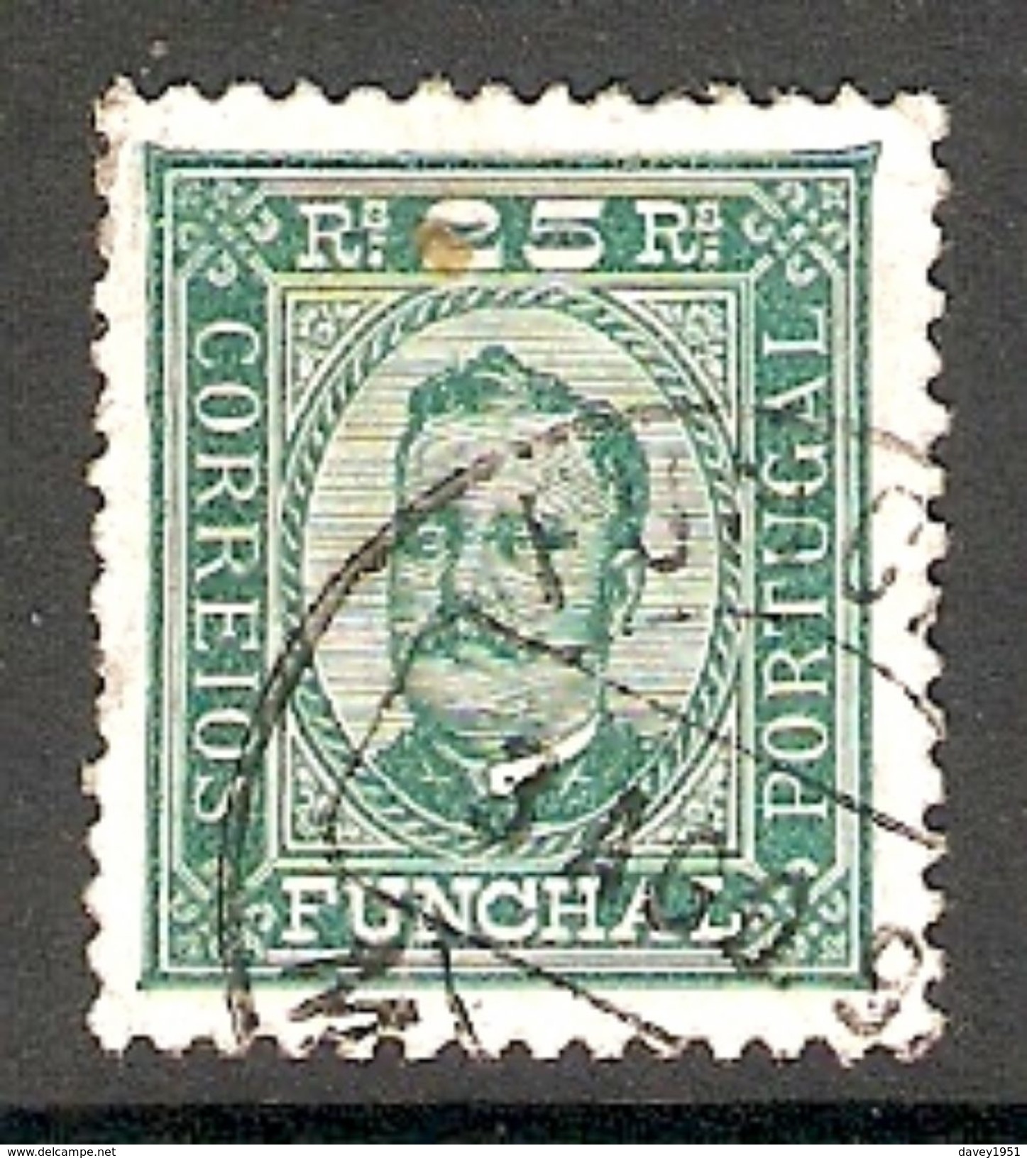 005631 Funchal 1892 25 Reis FU Perf 11.5 - Funchal