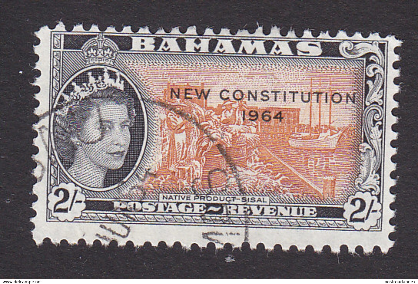 Bahama, Scott #196, Used, Industry Of Bahama Overprinted, Issued 1964 - 1963-1973 Ministerial Government