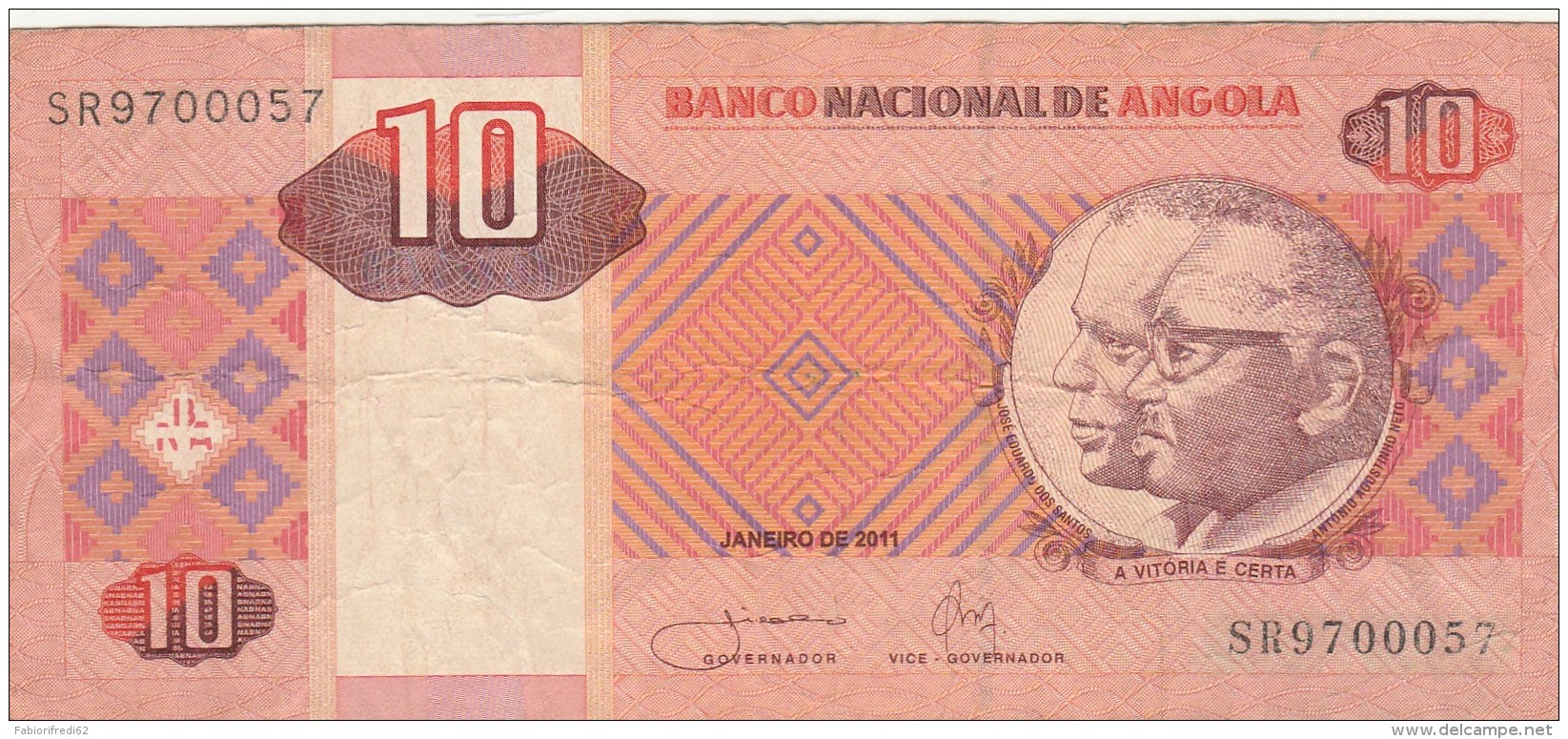 ANGOLA 10 KWANZAS 2011 - VF (BA15 - Angola