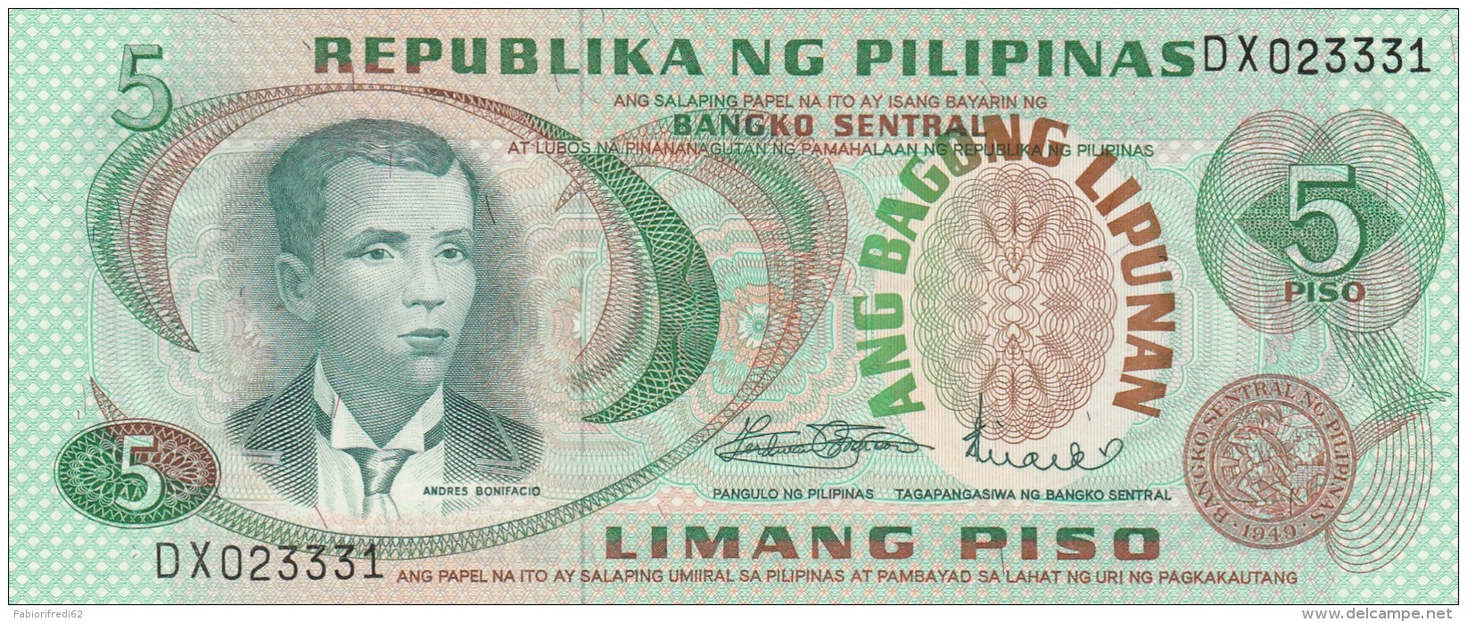 PHILIPPINE 5 PISO -UNC (BA140 - Filippine