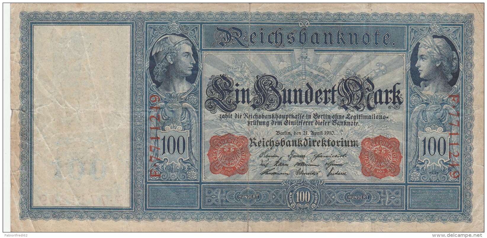 GERMANIA 100 MARCHI 1908 - VF (BA222 - Otros & Sin Clasificación