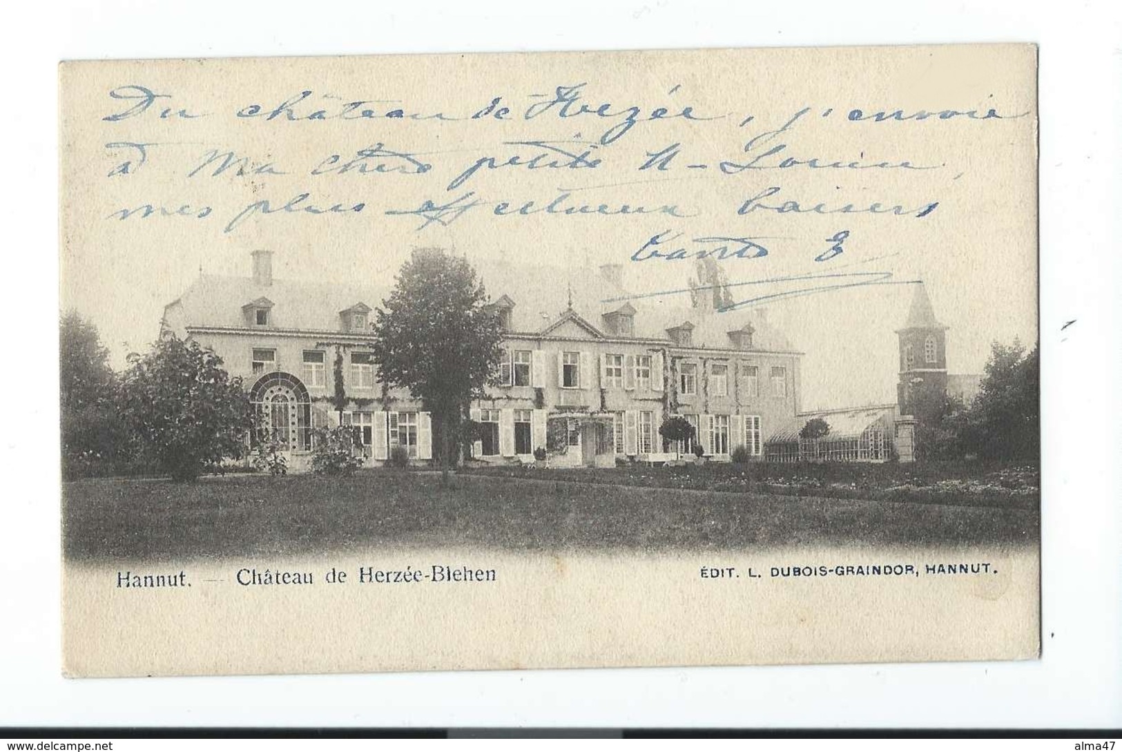 Hannut - Château De Herzée - Blehen - Circulé 1903 - Voir Verso Timbre ! - Hannut