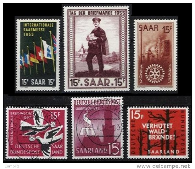 SARRE, Yv 340/2, 390, 413, 417: Mi 358/60, 408, 431, 435, */o M/U, VF/XF, Cat. &euro; 4,00 - Neufs