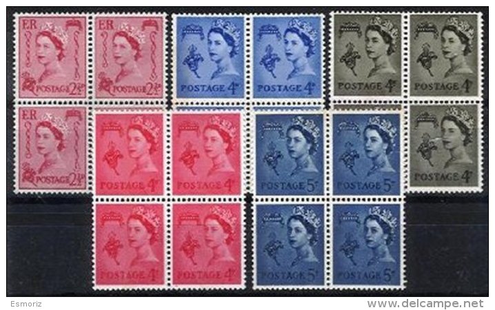 GUERNSEY, Yv 323A, 517, 524, 530, 536: SG 6, 8, 10/12, (*)/* MNG/MLH, F/VF, Cat. &euro; 4,00 - Guernesey