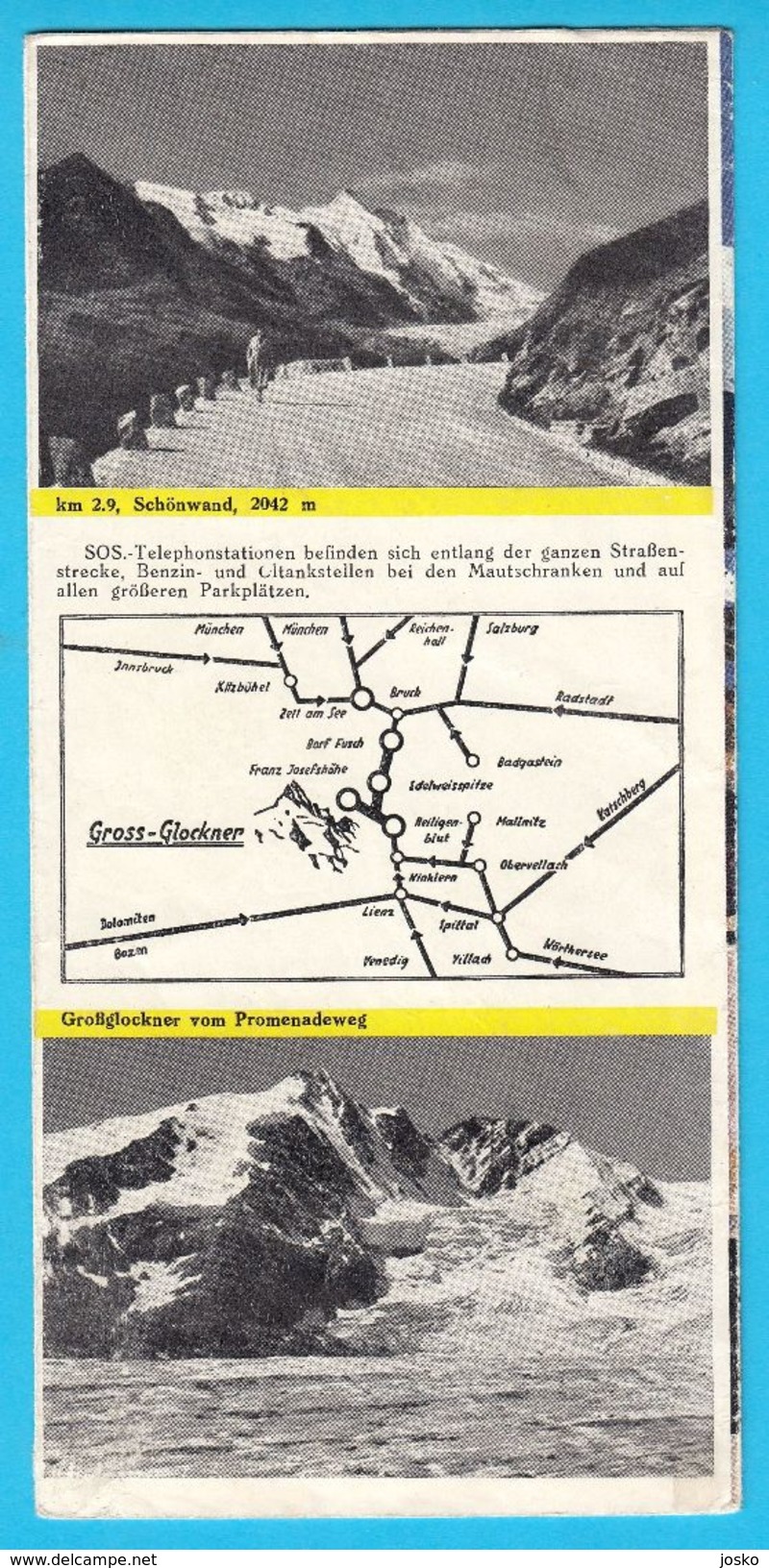 GROSSGLOCKNER HIGH ALPINE ROAD - Austria Vintage Art Deco Tourism Brochure Prospectus Prospect * Osterreich Salzburg - Ohne Zuordnung