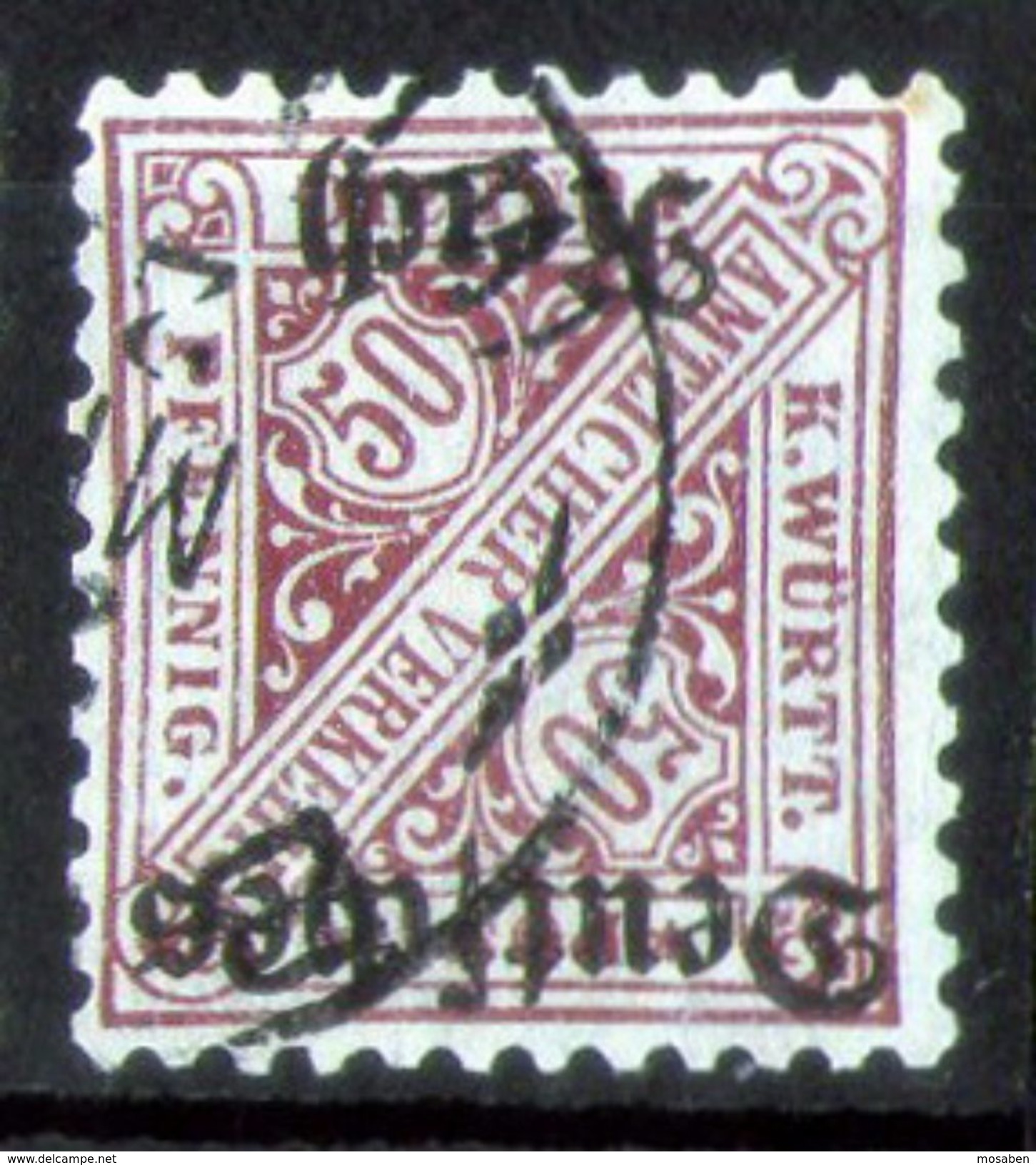 WURTEMBERG	-	Mi.63 (Dienstmarken D.Reich)	-	Yv. 141 -			N-10697 - Gebraucht