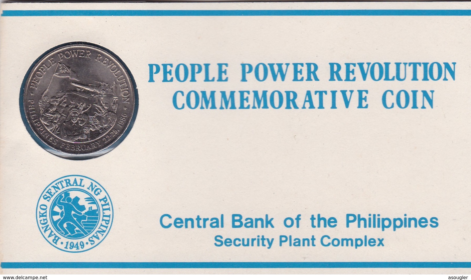 Philippines 10 Piso 1988 "People Revolution" UNC OFICIAL FOLDER (free Shipping Via Registered Air Mail) - Philippines