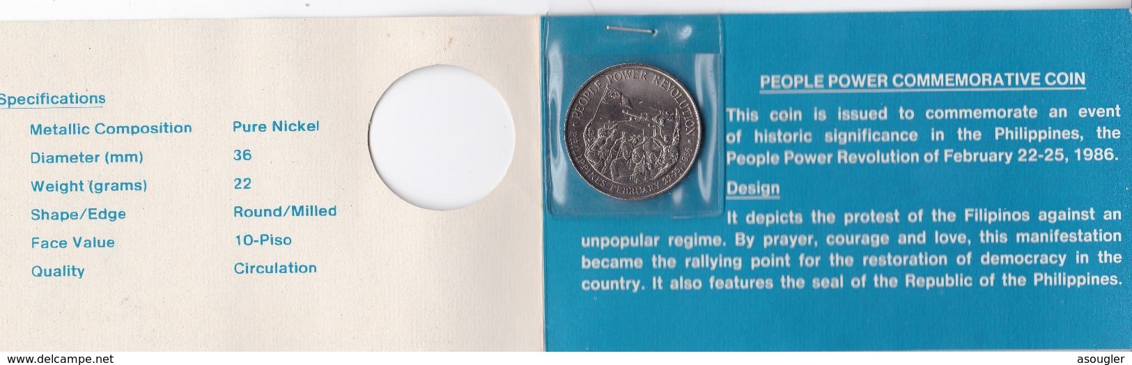 Philippines 10 Piso 1988 "People Revolution" UNC OFICIAL FOLDER (free Shipping Via Registered Air Mail) - Filippijnen