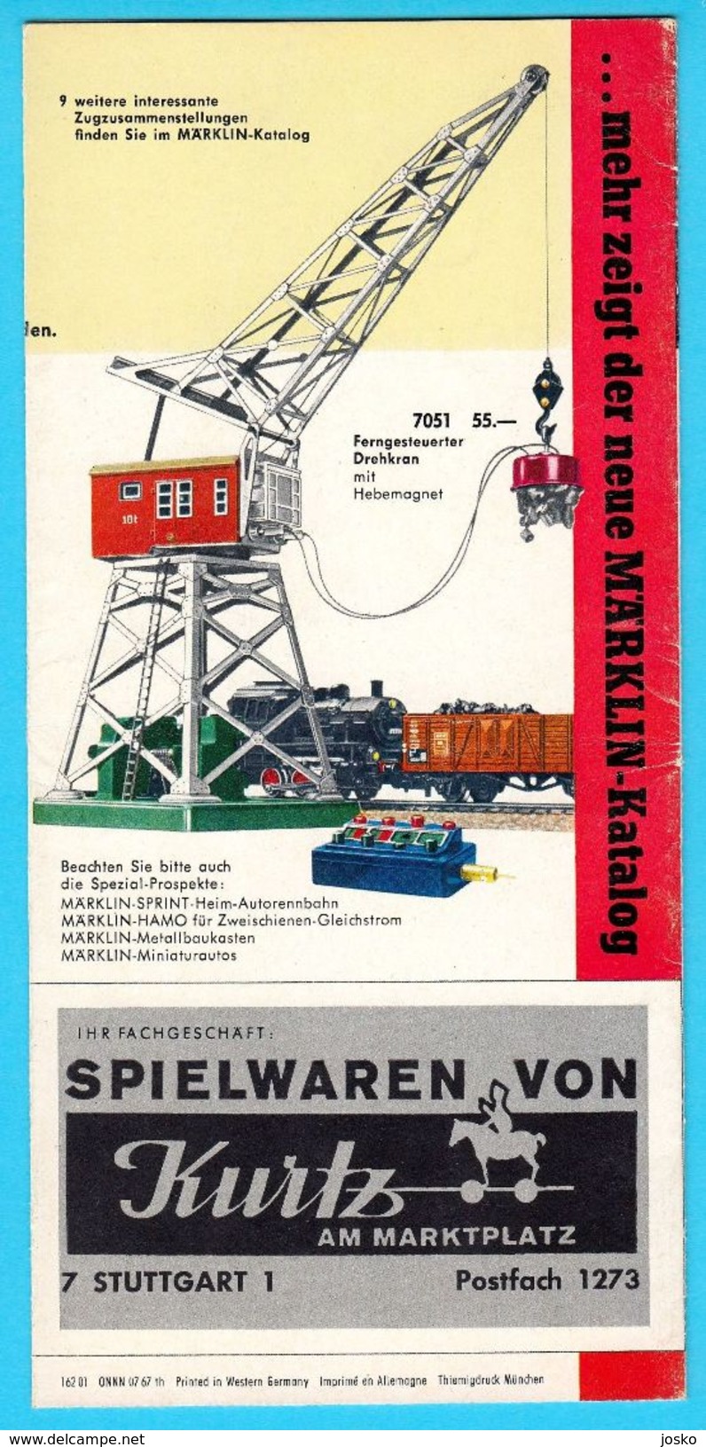 MARKLIN - Railways Model ... Germany Vintage Catalogue 1967/68. * Rail Eisenbahn Chemin De Fer Ferrovia Train Zug - Alemania