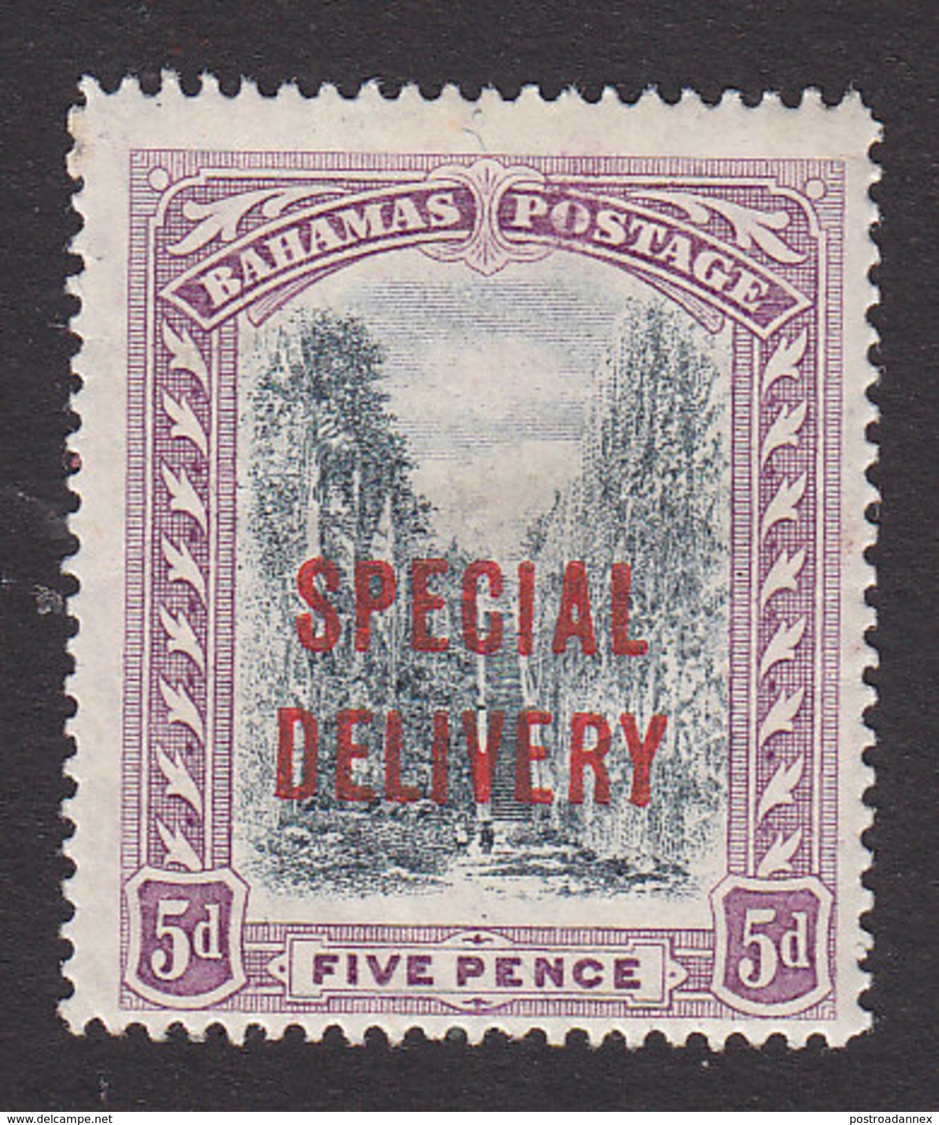 Bahama, Scott #E3, Mint Hinged, Queen's Staircase Overprinted, Issued 1918 - 1859-1963 Crown Colony