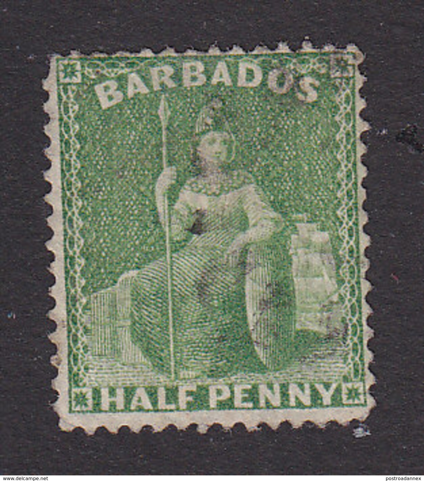 Barbados, Scott #50, Used, Britannia, Issued 1875 - Barbados (...-1966)