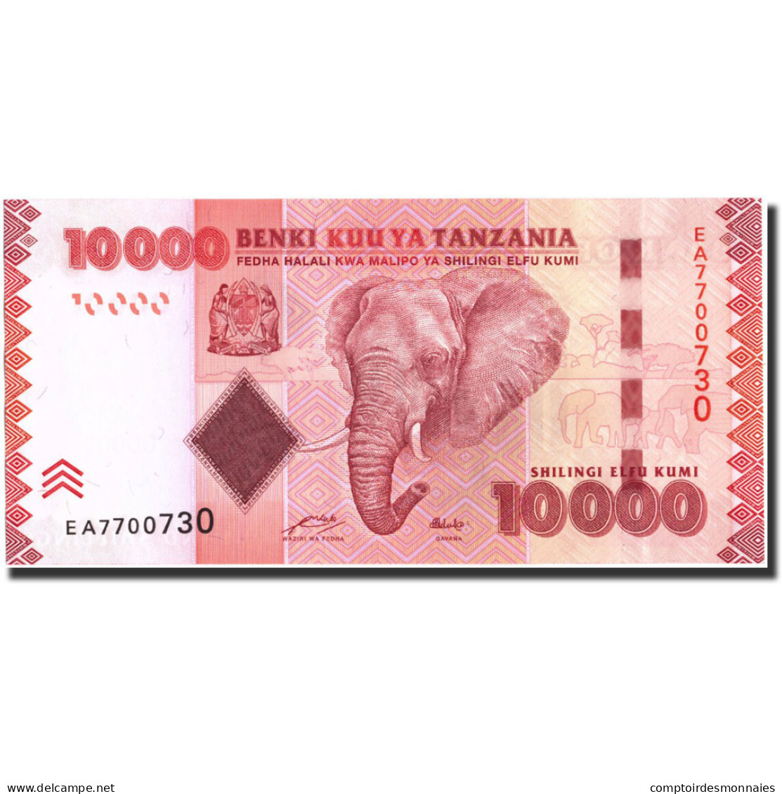 Billet, Tanzania, 10,000 Shilingi, 2010, Undated (2010), KM:44, NEUF - Tansania