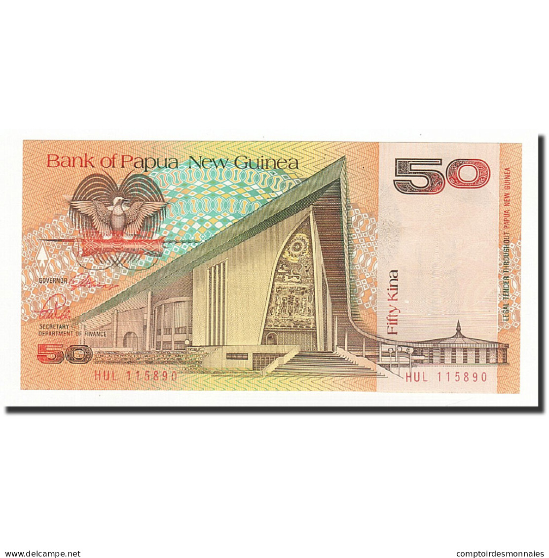 Billet, Papua New Guinea, 50 Kina, Undated (1989), KM:11a, NEUF - Papouasie-Nouvelle-Guinée