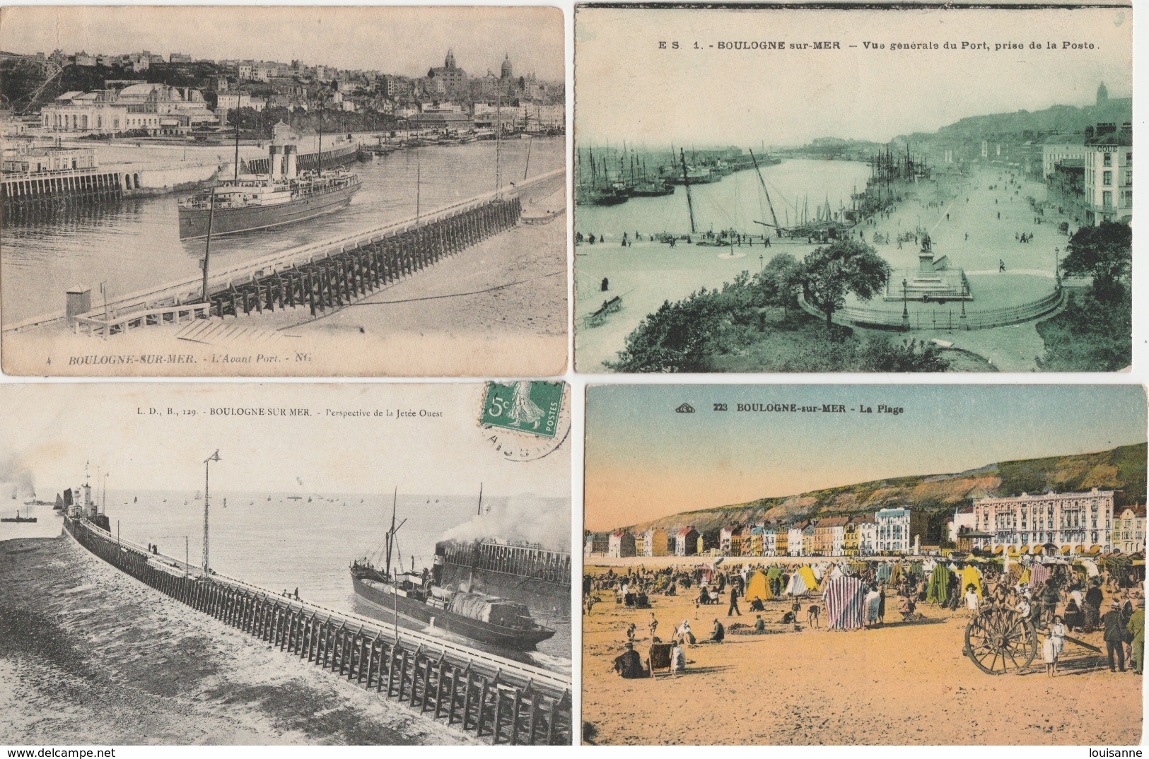 17 / 9 / 362  -  LOT  DE  12  CPA  &  2  CPSM  DE  BOULOGNE  SUR  MER  -TOUTES SCANÉES - 5 - 99 Cartes